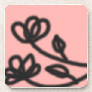 Pop Art Blume Untersetzer (rosa)