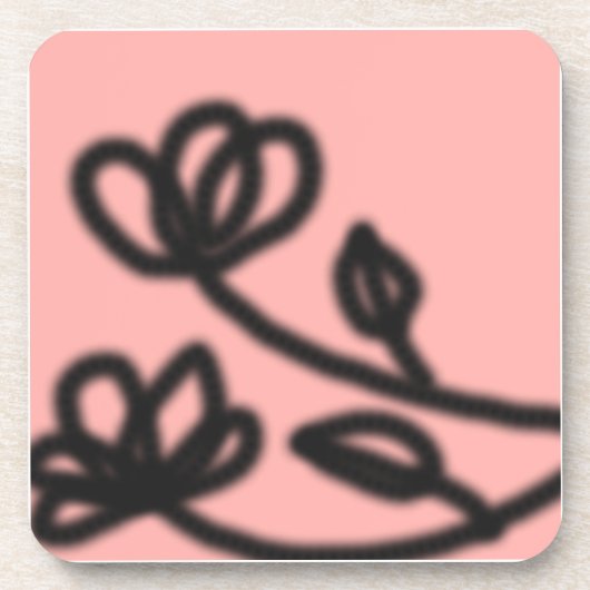 Pop Art Blume Untersetzer (rosa) (Vorderseite)