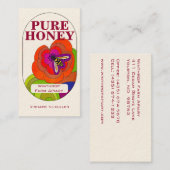 Pop Art Blume Visitenkarte (Vorne/Hinten)