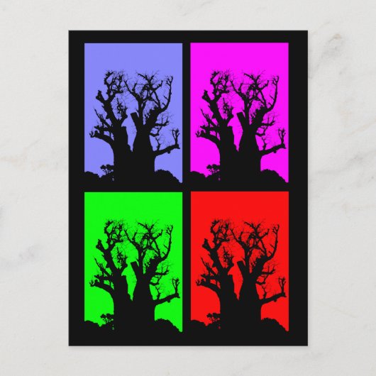 Pop Art Boab Tree Postkarte (Vorderseite)