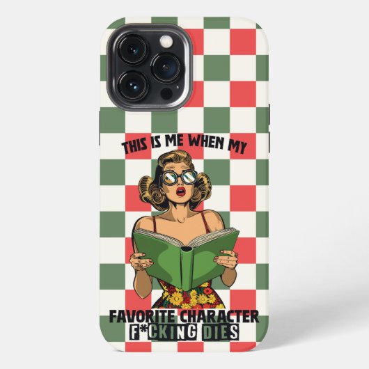 Pop Art Bookworm, Weihnachten iPhone Hülle (Rückseite)