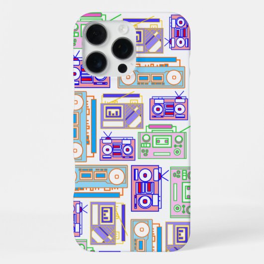 Pop Art Boom Box iPhone-Hülle iPhone Hülle (Rückseite)
