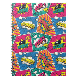 Pop Art Boom Comic Notizbuch Notizblock