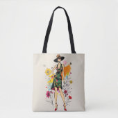 Pop Art Botanical Dream Tote 🌈🌼 Tasche (Vorderseite)