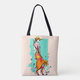 Pop Art Botanical Dream Tote 🌈🌼 Tasche