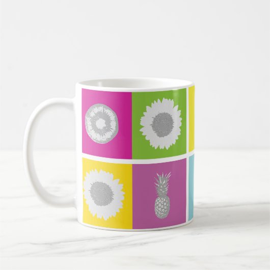 Pop Art Botanical & Frucht Design Tasse (Links)
