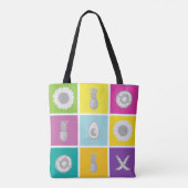 Pop Art Botanical & Frucht Design Tote Tasche (Rückseite)