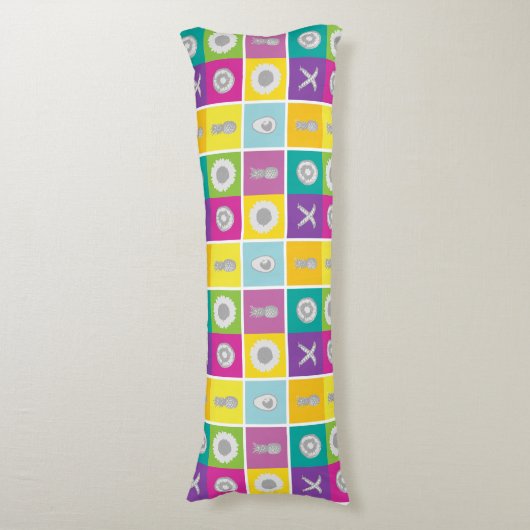 Pop Art Botanical & Frucht Kissen (Vorderseite Vertikal)