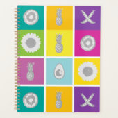 Pop Art Botanical & Frucht Muster Planer (Vorderseite)