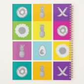 Pop Art Botanical & Frucht Muster Planer (Rückseite)