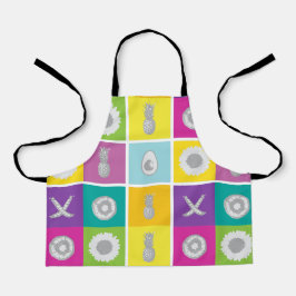 Pop Art Botanical & Fruit All-over Print Schürze