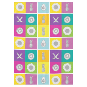 Pop Art Botanical & Fruit Design Tableclout Tischdecke
