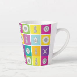 Pop Art Botanical & Fruit Muster Latte Tasse