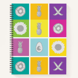 Pop Art Botanical & Fruit Spirituosen Notebook Notizblock