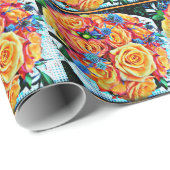 Pop Art Bouquet Geschenkpapier (Rolleneckpunkt)