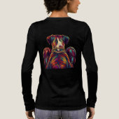 Pop Art Boxer Dog Boxing front and back print Tri-Blend Shirt (Rückseite)
