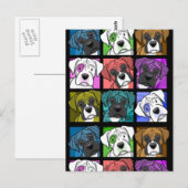 Pop Art Boxer Postkarte (Vorne/Hinten)