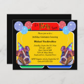Pop Art Boxers Geburtstagsbarker Einladung (Vorne/Hinten)