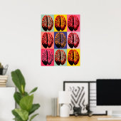 Pop Art Brain Poster (Heimbüro)