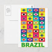 Pop Art Brasilien Postkarte (Vorne/Hinten)
