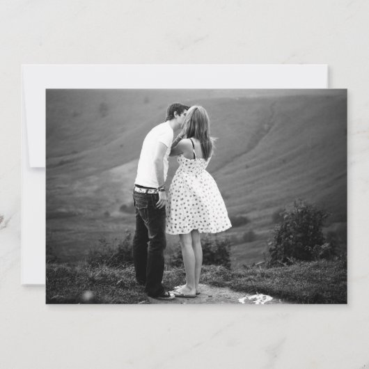 Pop Art Bridge & Groom Save The Date (Rückseite)