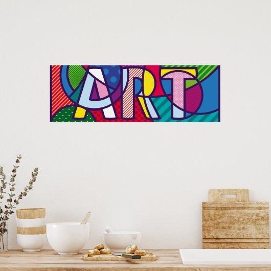 Pop-Art-Briefe Poster (Küche)