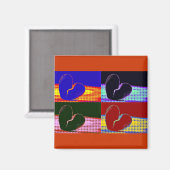 Pop Art Broken Heart Magnet (Vorderseite/Rückseite)