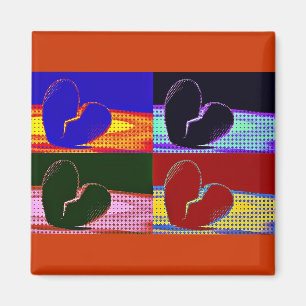Pop Art Broken Heart Magnet