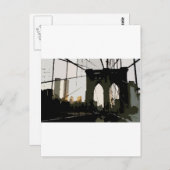 Pop Art Brooklyn Bridge Postkarte (Vorne/Hinten)