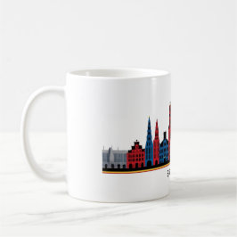 Pop Art Brüssel Skyline 1 Kaffeetasse