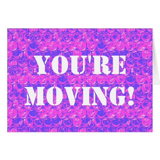 Pop Art Bubble Wrapper Housewarming Card (Vorderseite (Horizontal))