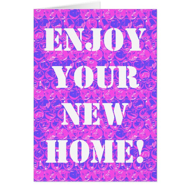 Pop Art Bubble Wrapper Housewarming Card (Vorne)