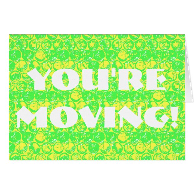 Pop Art Bubble Wrapper Housewarming Card (Vorderseite (Horizontal))