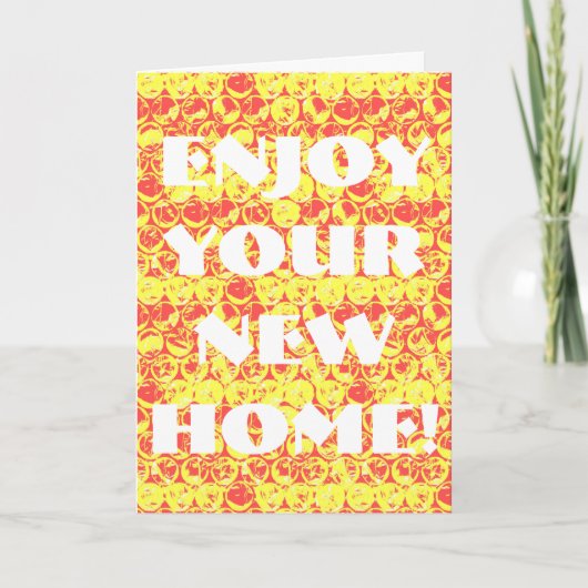 Pop Art Bubble Wrapper Housewarming Card Einladung (Vorderseite)