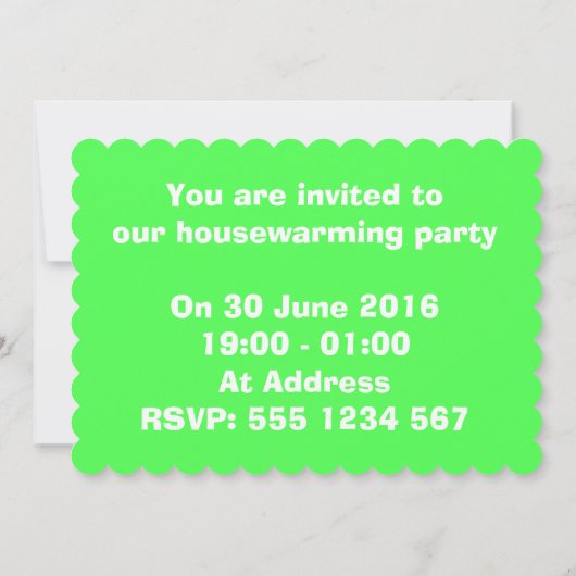Pop Art Bubble Wrapper Housewarming Party Einladun Einladung (Rückseite)