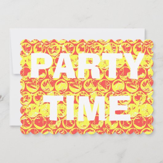 Pop Art Bubble Wrapper Housewarming Party Einladun Einladung (Vorderseite)