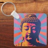 Pop Art Buddha Schlüsselanhänger (Vorderseite)