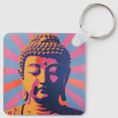 Pop Art Buddha Schlüsselanhänger (Rückseite)