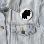 Pop Art Buffalo Bison Silhouette Button (Beispiel)