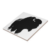 Pop Art Buffalo Bison Silhouette Fliese (Seite)