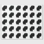 Pop Art Buffalo Bison Silhouette Geschenkpapier (Flach)
