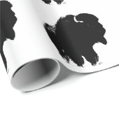 Pop Art Buffalo Bison Silhouette Geschenkpapier (Rolleneckpunkt)