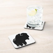 Pop Art Buffalo Bison Silhouette Getränkeuntersetzer (Rechte Seite)