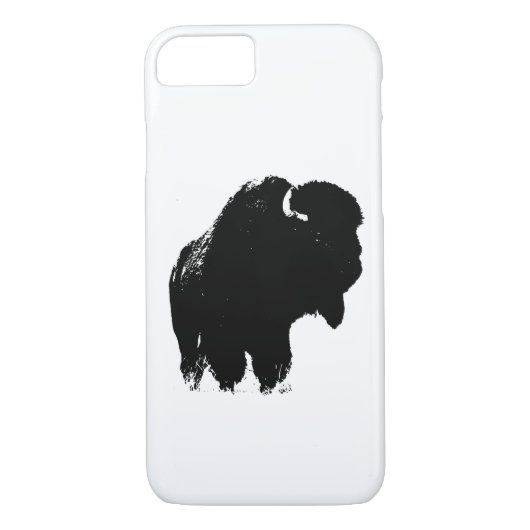 Pop Art Buffalo Bison Silhouette iPhone 7 Fall Case-Mate iPhone Hülle (Rückseite)