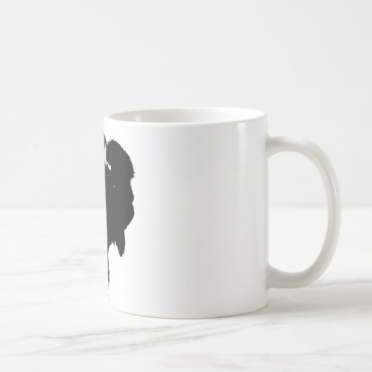 Pop Art Buffalo Bison Silhouette Kaffeetasse (Rechts)
