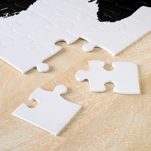 Pop Art Buffalo Bison Silhouette Puzzle (Seite)