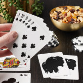 Pop Art Buffalo Bison Silhouette Spielkarten (In Situ)