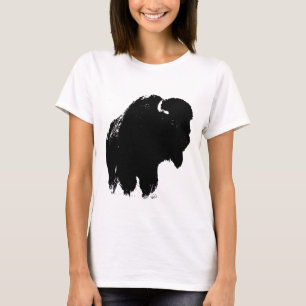 Pop Art Buffalo Bison Silhouette T-Shirt