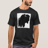 Pop Art Buffalo Bison Silhouette T-Shirt (Vorderseite)