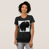 Pop Art Buffalo Bison Silhouette T-Shirt (Vorne ganz)